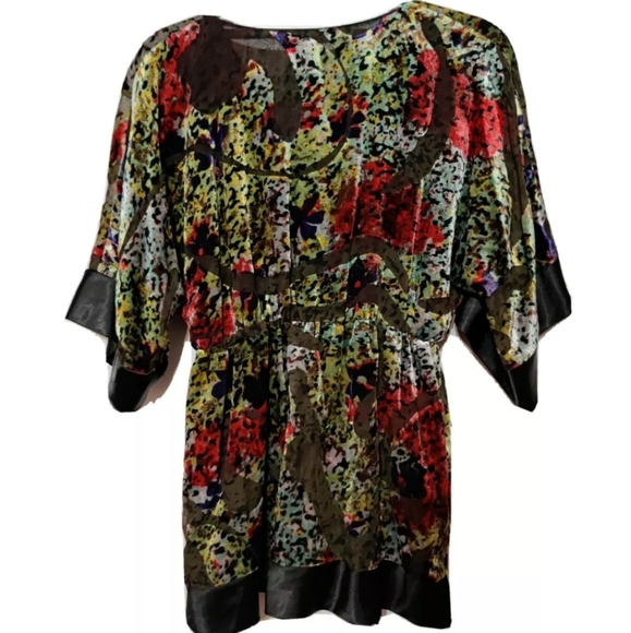 e-co-lo-gie Kimono Blouse Art to Wear Size XL - Picture 2 of 5